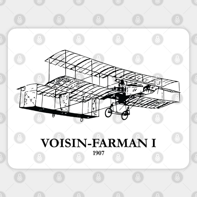 Voisin-Farman I 1907 Biplane Sticker by Lakeric